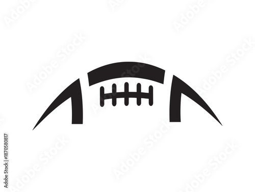 American football icon a simple black and white illustration of a classic football design
