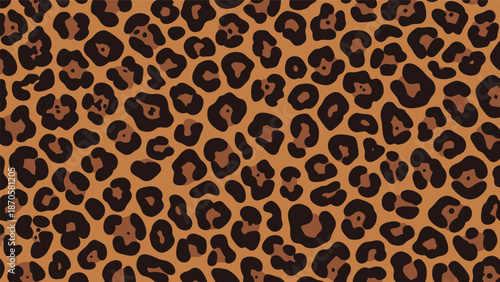 Seamless Leopard Print Vector Illustration - Trendy Animal Skin Pattern for Fashion and Design