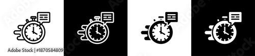 Quick Response Line N Glyph Icon Style In White And Black Background
