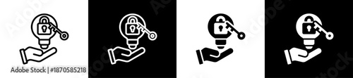 Rapid Problem Solving Line N Glyph Icon Style In White And Black Background