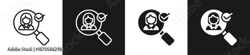 B2B Lead Line N Glyph Icon Style In White And Black Background