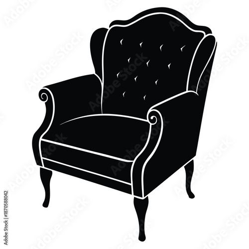 armchair vector on white background