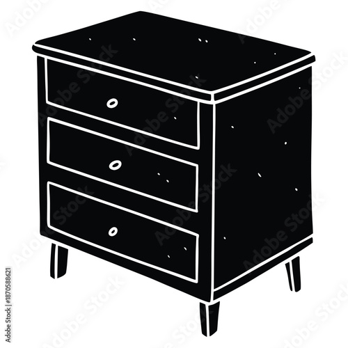 drawer vector on white background