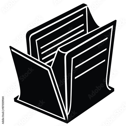 newspaper holder vector on white background