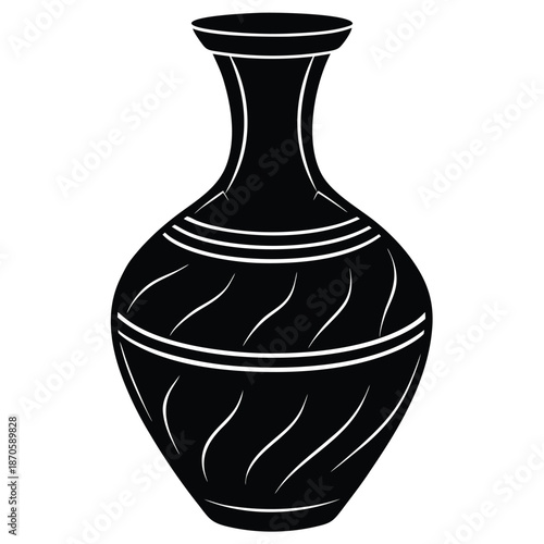 vase vector on white background