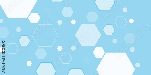 Abstract blue hexagon banner background. Eps10 vector illustration art