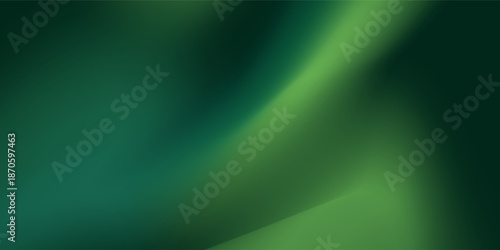 Abstract blurred gradient mesh background in green.Vector illustration art