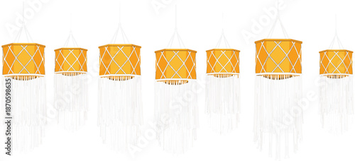 Elegant gold continuous line art of Santa Claus sleigh pulled by reindeer with stars and snowflakes for Christmas holiday greeting card design background