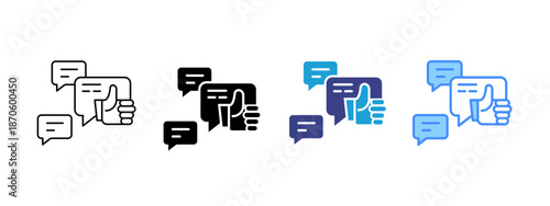 Feedback icon set multiple style collection