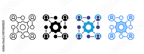 Engagement icon set multiple style collection