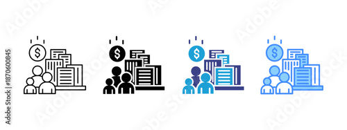 Enterprise  icon set multiple style collection