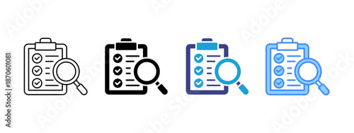 Evaluation icon set multiple style collection