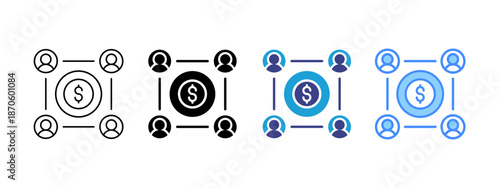 Shareholders  icon set multiple style collection