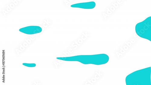 Colorful Cyan Liquid Wipe Transition with Alpha Channel