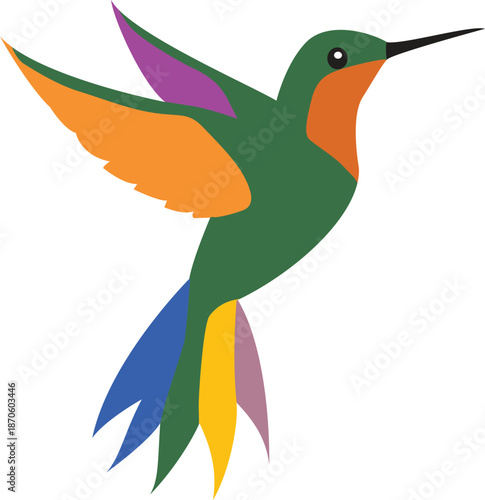 Modern Geometric Colorful Shape Vector logo with Center Abstract art, creative Symmetric Design.