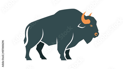 Majestic bison illustration showcasing the strength and wild beauty of the American plains.