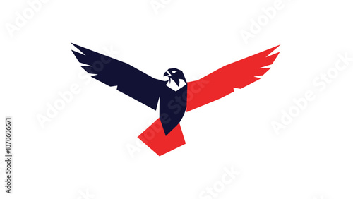 Majestic eagle soaring with outstretched wings in vibrant colors, a symbol of freedom.