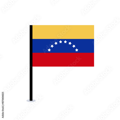 flag of Venezuela. flat vector icon on white background. Venezuelan flag