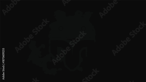 Abstract black shapes creating a complex and intriguing visual composition.