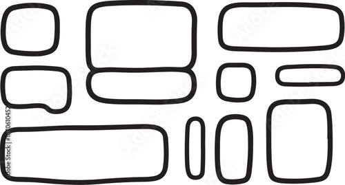 Collection of various blank text boxes and labels