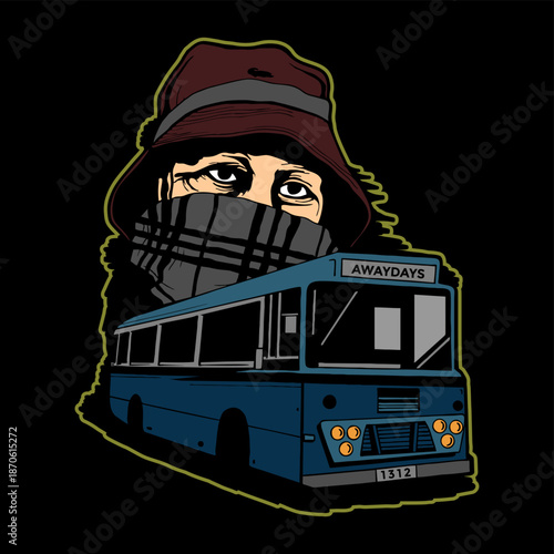 awaydays ultras casual hooligan football culture vector design