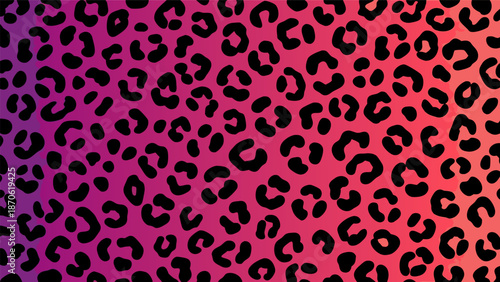 vibrant gradient leopard print vector illustration on a clean background