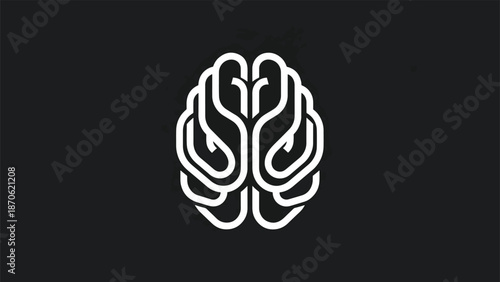 Brain Icon - A Simple and Elegant Representation of the Human Mind.