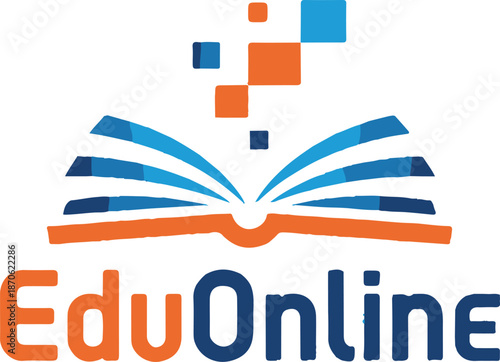 education badge book and digital squares e learning identity