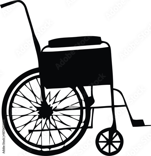 Stylish Black Wheelchair Icon for Accessibility