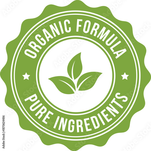 Organic Formula Seal for Pure Natural Ingredients
