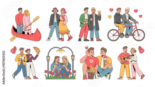 Moments of Togetherness: A curated collection of tender moments and shared experiences, capturing the essence of diverse couple relationships through intimate scenes.