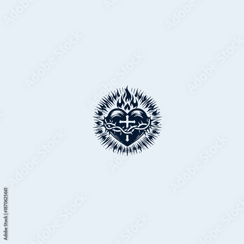 THESE HIGH QUALITY SACRED HEART JESUS VECTOR FOR USING VARIOUS TYPES OF DESIGN WORKS LIKE T-SHIRT, LOGO, TATTOO AND HOME WALL DESIGN