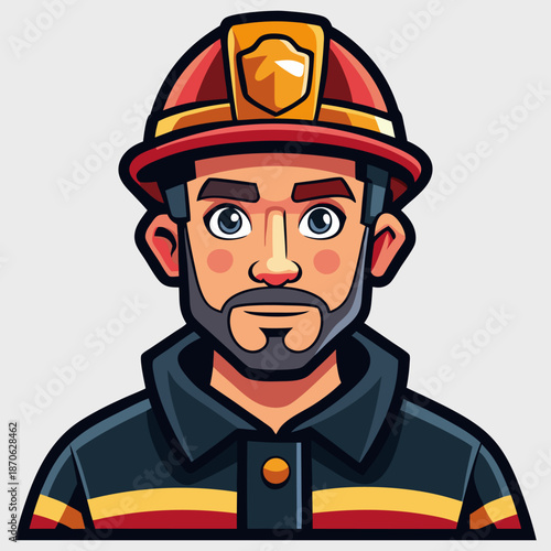 Vector illustration of a cartoon construction worker boy wearing a safety helmet and uniform while holding a clipboard as a professional engineer person