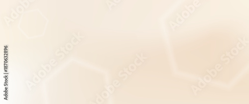 Peach beige creamy gradient hexagon background. Neutral pearl beige abstract gradation backdrop. Vector nude pink pale colors textured bg. Simple fuzzy fashion design. Cover soft fashion background.