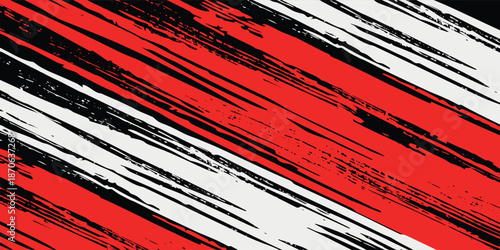 Aged gunge texture. Scratched black structure with red brush decorative illustration. Hand-drawn painted abstract background vector eps10