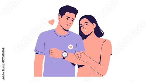 Waiting for Moment: Capturing the tenderness of a couple, a man and a woman in embrace, a tender moment of connection and anticipation.