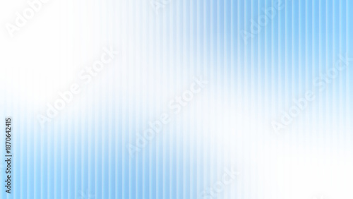 Glass gradient texture. Blue and white background, blur effect with vertical shifting stripes. Blurred glass, blue light