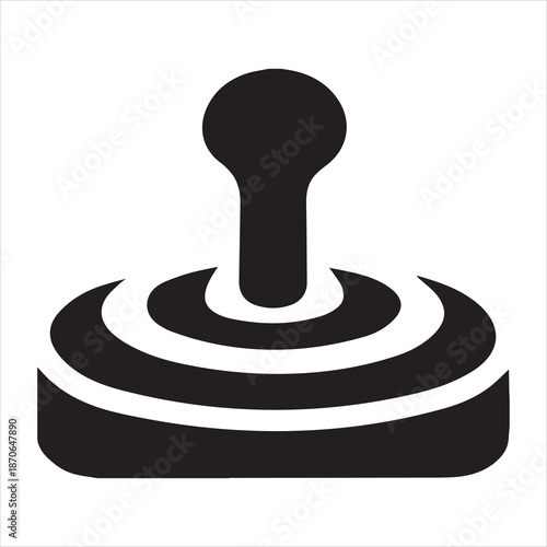 Black and white abstract spiral with a central stem and spherical concentric