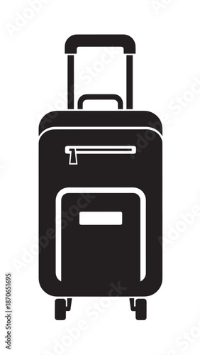 Compact black wheeled suitcase with handle designed for easy travel and secure packing.