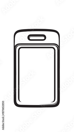 Minimalistic illustration of a travel suitcase icon for luggage and travel design.