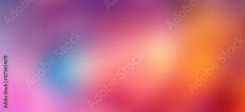 Abstract Grainy Multicolor Blur Gradient Background with Purple Pink Orange Soft Modern Design Banner Header