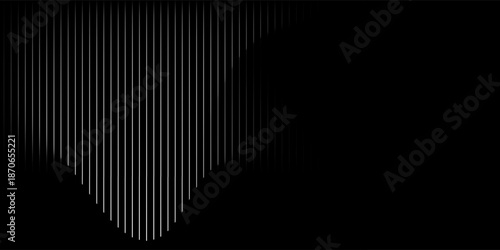 Narrow black-white vertical lines. Symmetric geometric ornament. Striped seamless pattern, abstract wallpaper. Digital paper for textile print, page fill. Vector