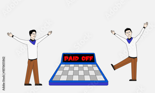 Two men are playing a game and one of them is about to pay off