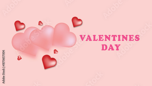 Valentine  day pink Elements silhuoette vactor