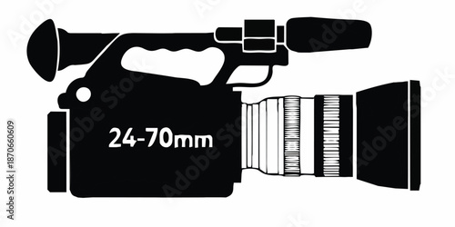 Vector flat style illustration of camera, Photo camera in flat style. Vector. design pattern collection set of professional DSLR photo camera body with zoom lens in various angles isolated white backg