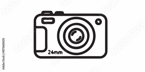 Vector flat style illustration of camera, Photo camera in flat style. Vector. design pattern collection set of professional DSLR photo camera body with zoom lens in various angles isolated white backg