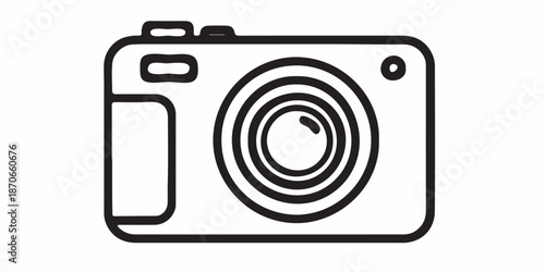 Vector flat style illustration of camera, Photo camera in flat style. Vector. design pattern collection set of professional DSLR photo camera body with zoom lens in various angles isolated white backg