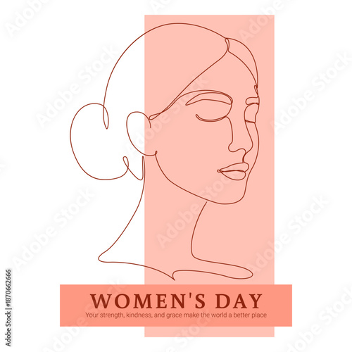 Vector illustration of International Women's Day social media template