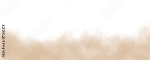 Transparent color fog overlay, earthy brown smoke effect texture element for winter backgrounds