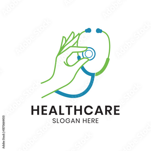A Professional Healthcare Agency, Hospital, or Pharmaceutical Company Logo Featuring Medical Trust, Patient Wellness, Clinical Services, Flat Minimalist Corporate Identity Design, Editable Vector File